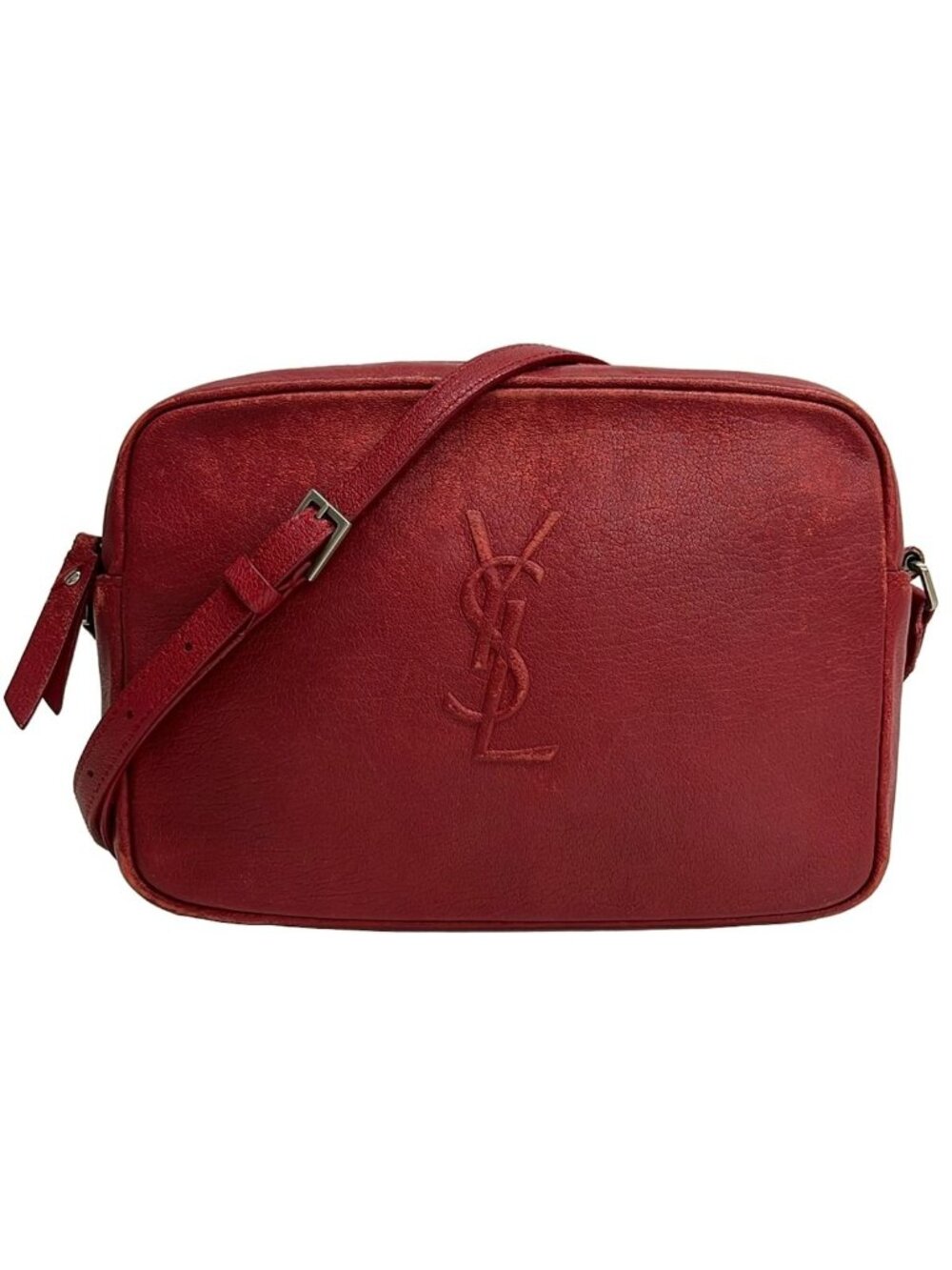 Saint Laurent Paris Shoulder Bag Lou Red Leather